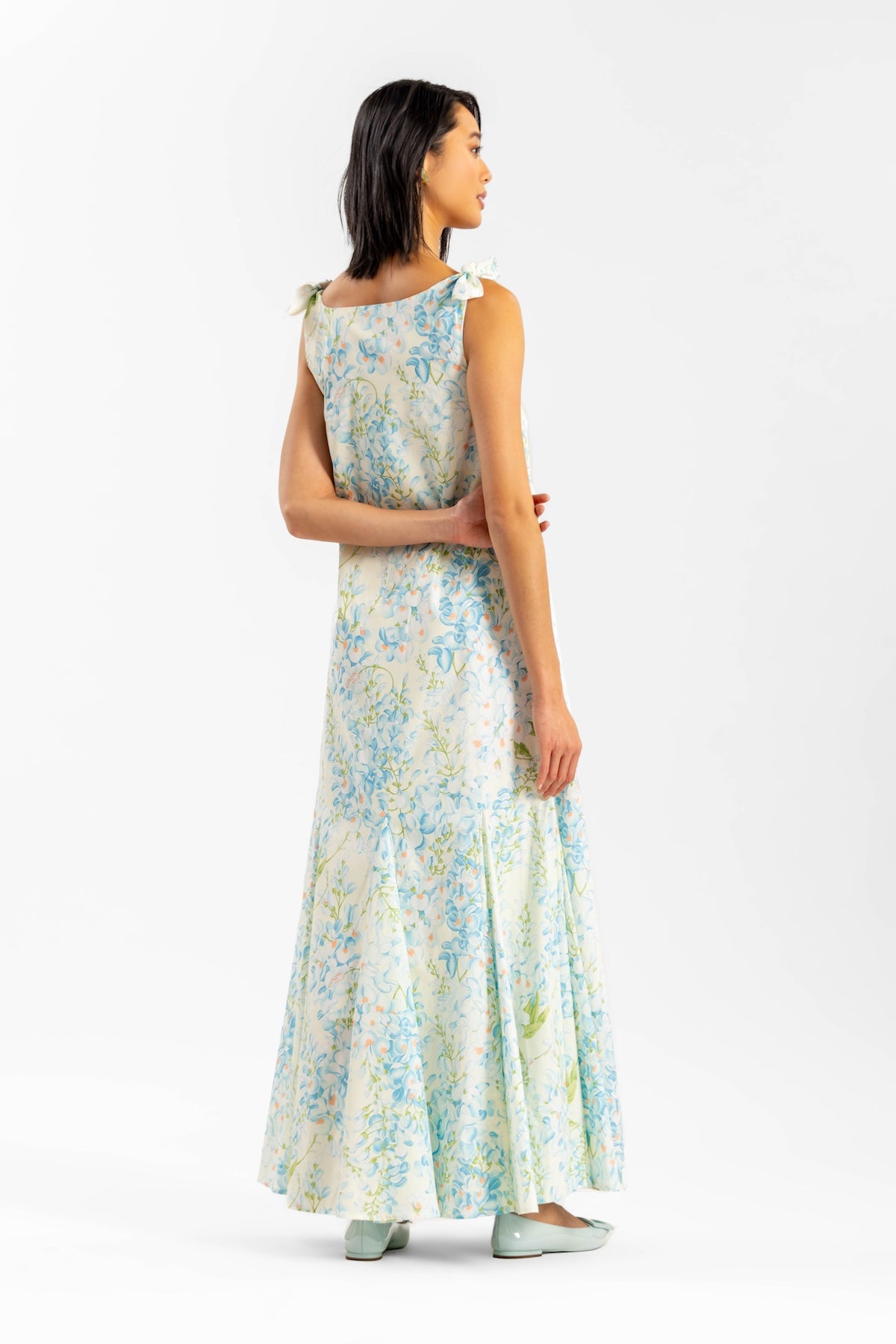 Ashley Blue Wisteria Floral Maxi Dress