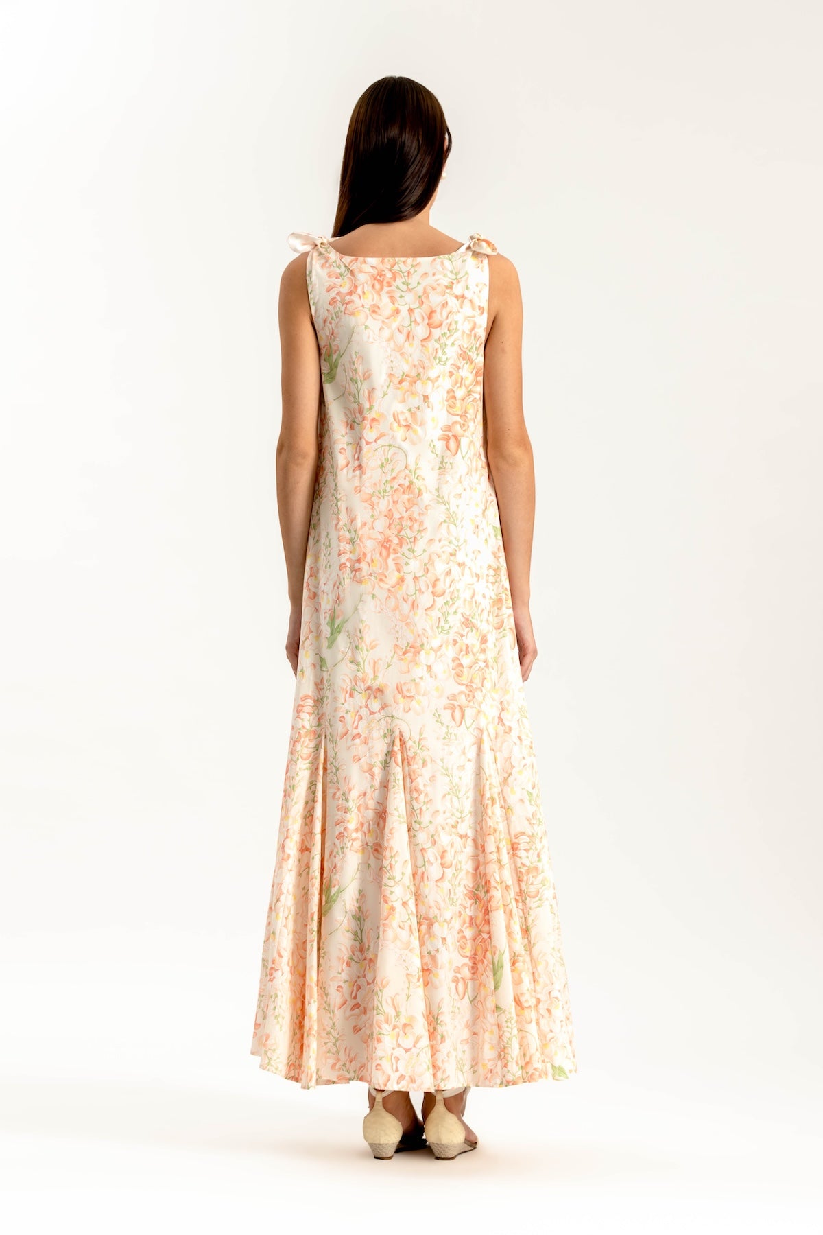 Ashley Coral Wisteria Floral Dress