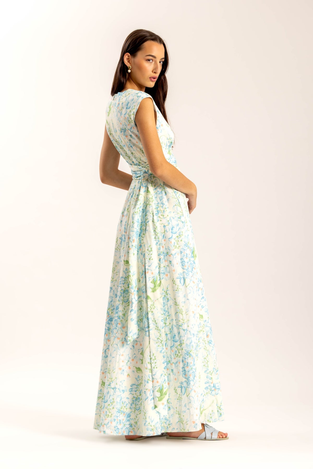 Fiamma Blue Wisteria Floral Dress