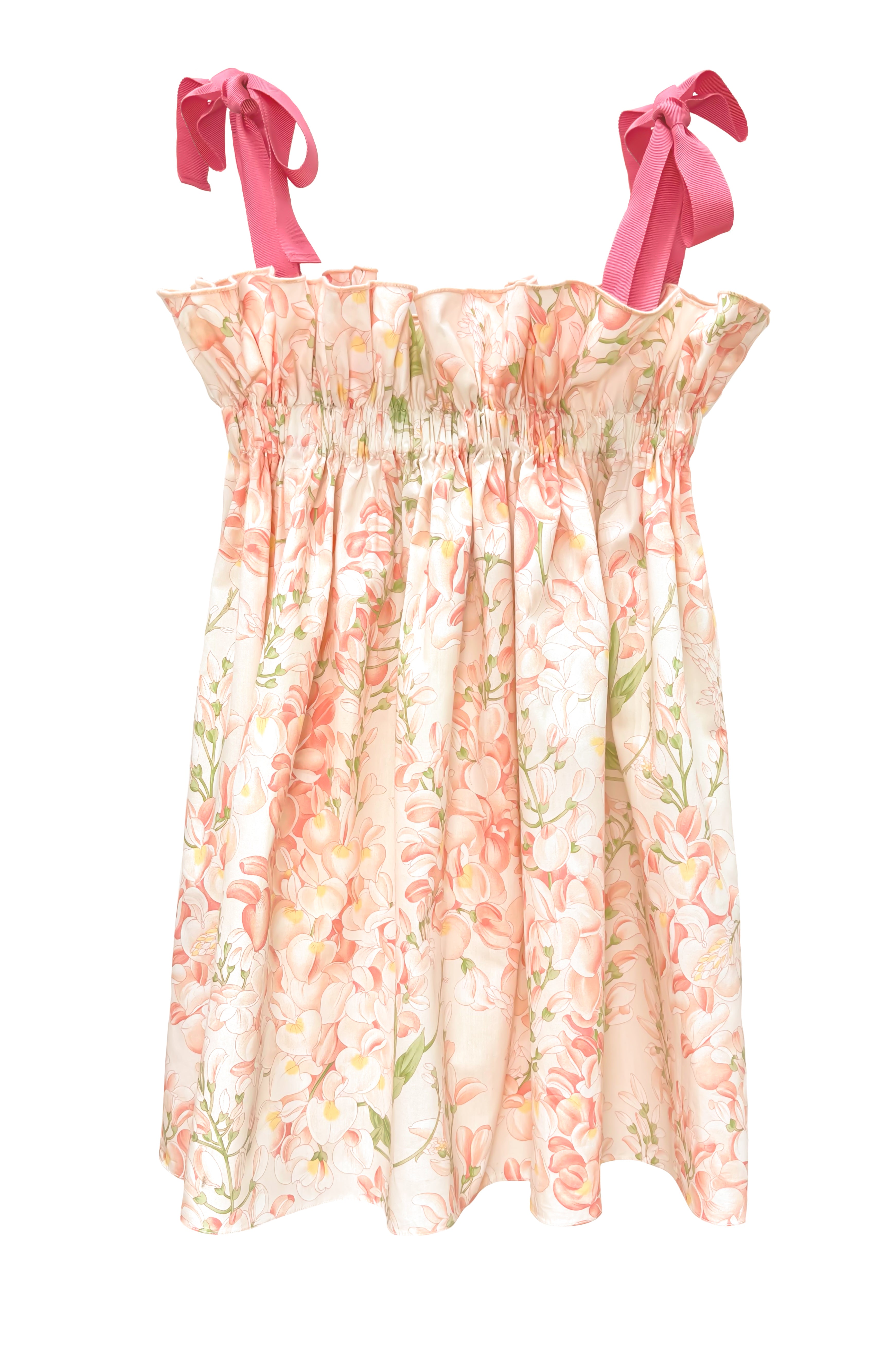 Girls' Coral Wisteria Print Jaime Dress - Casey Marks