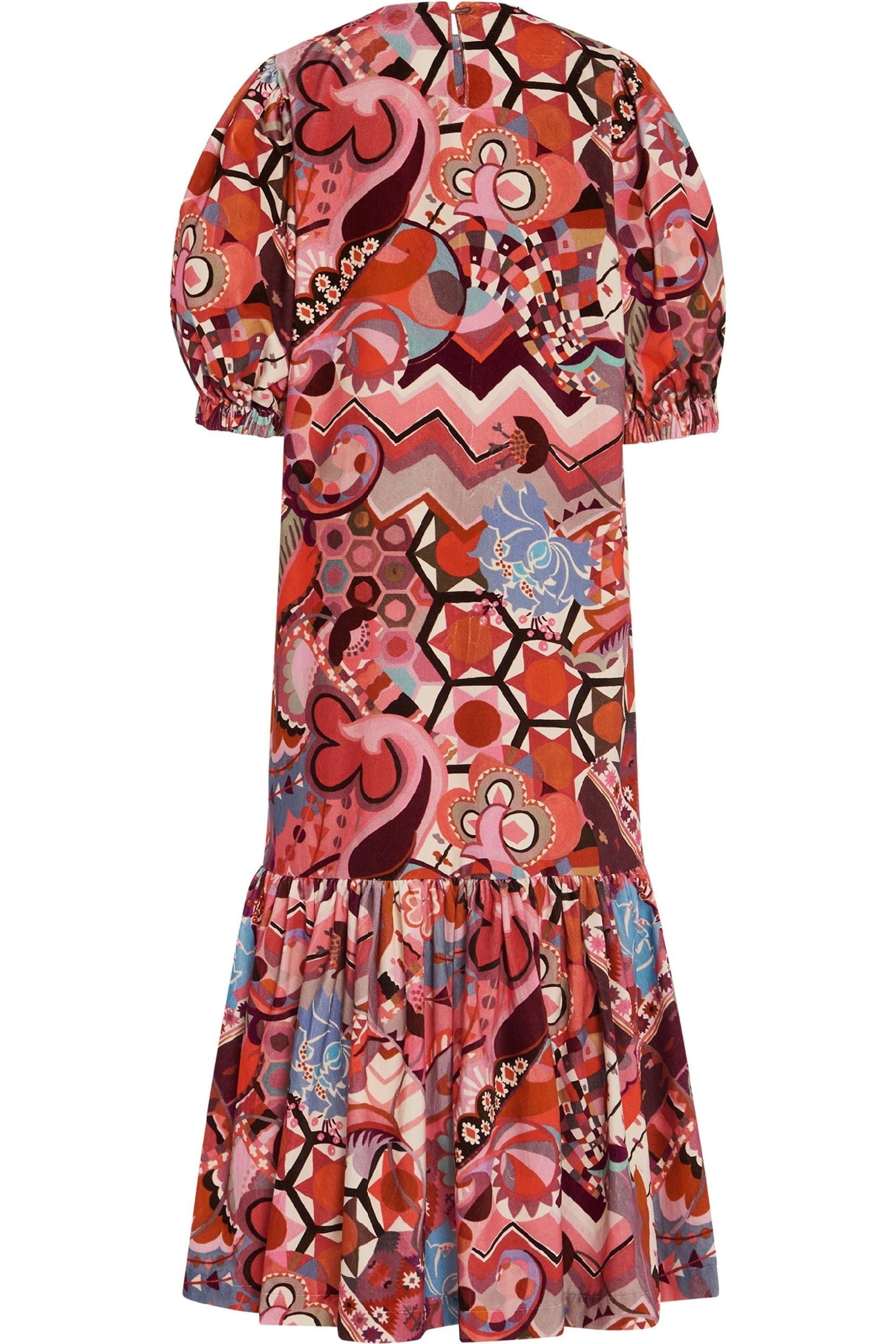 Barbara Dress in Psychedelic Rose Velvet - Casey Marks