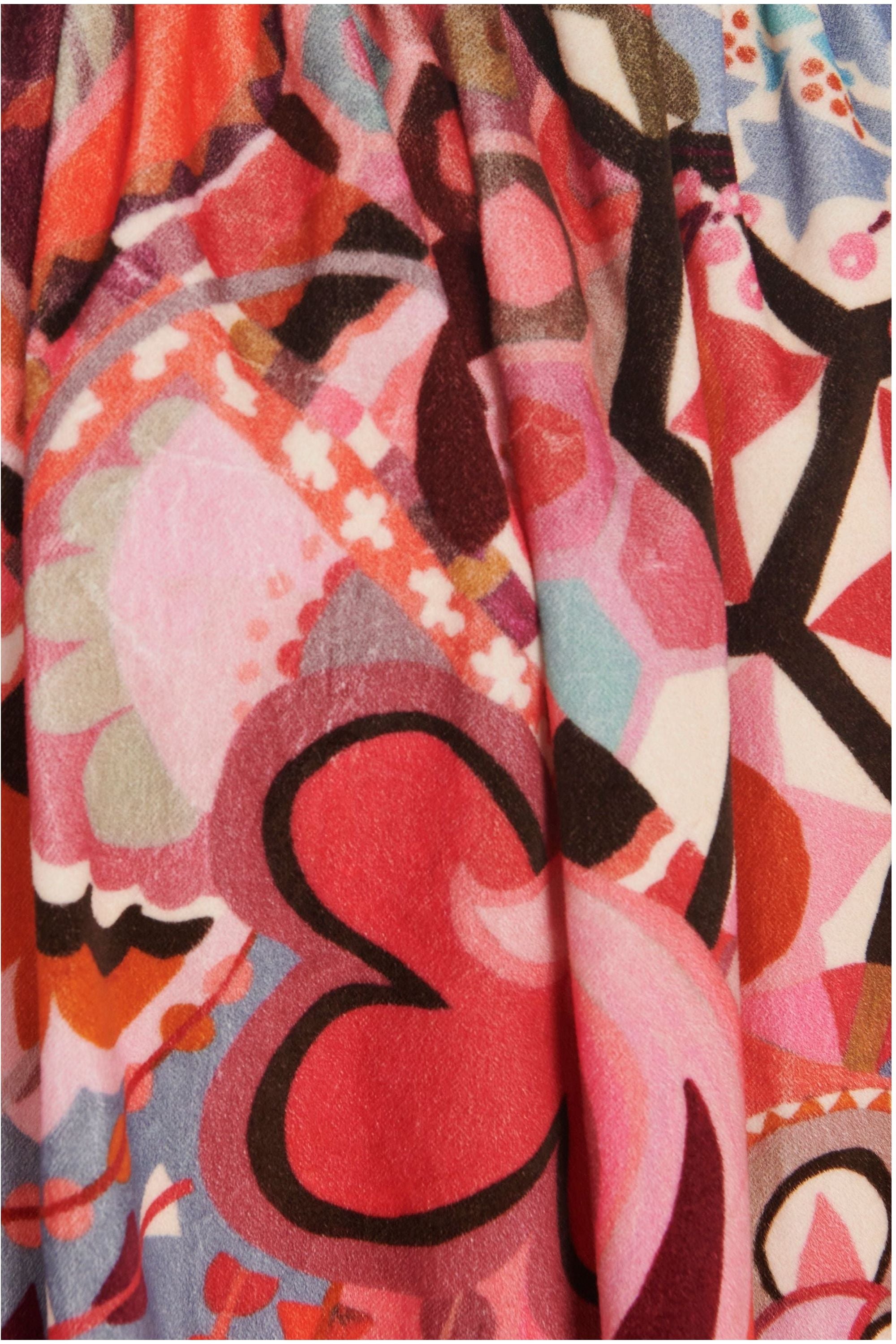 Megan Skirt in Psychedelic Rose Velvet - Casey Marks