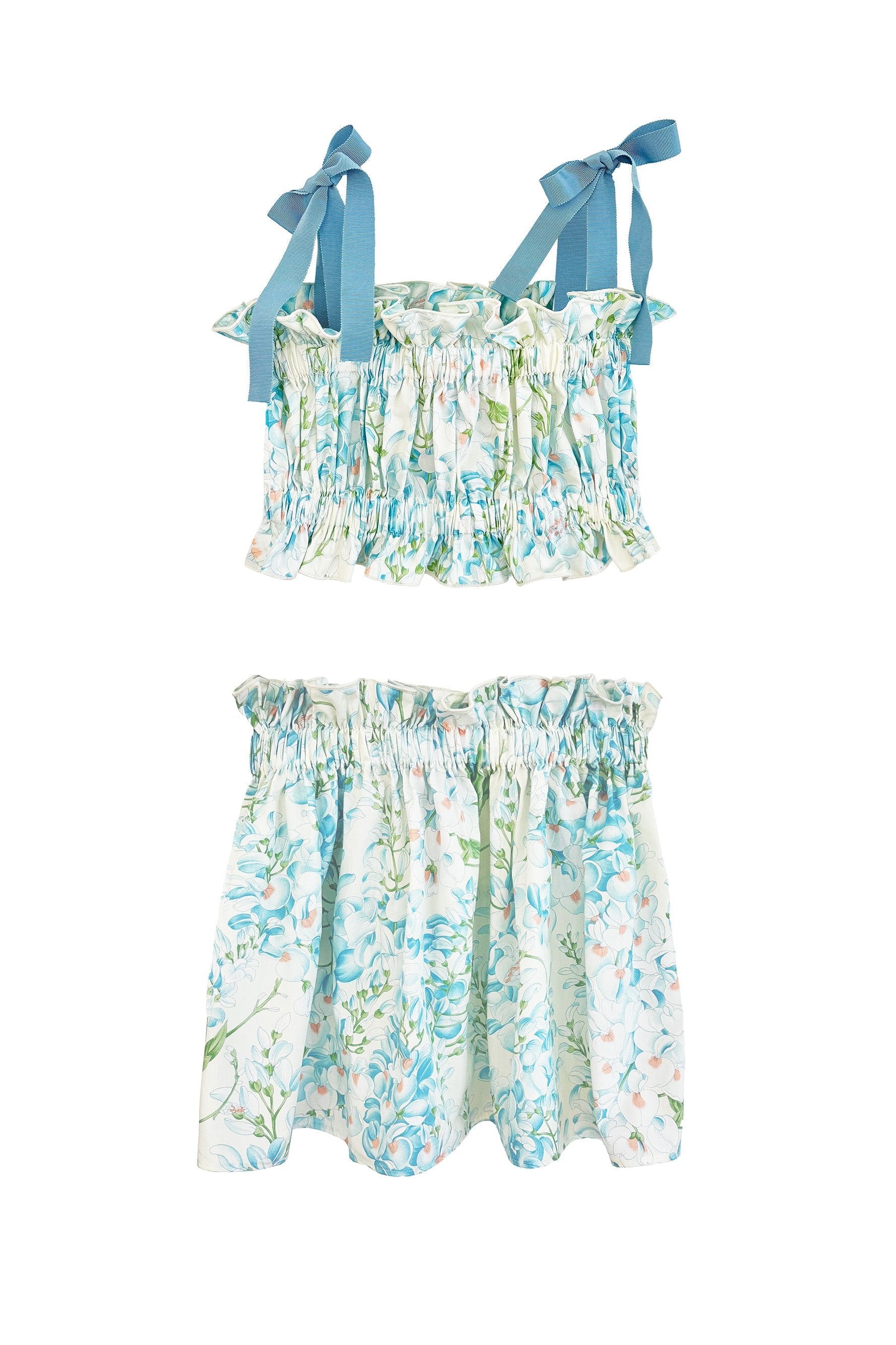 Girls Cori Floral Blouse & Skirt Set