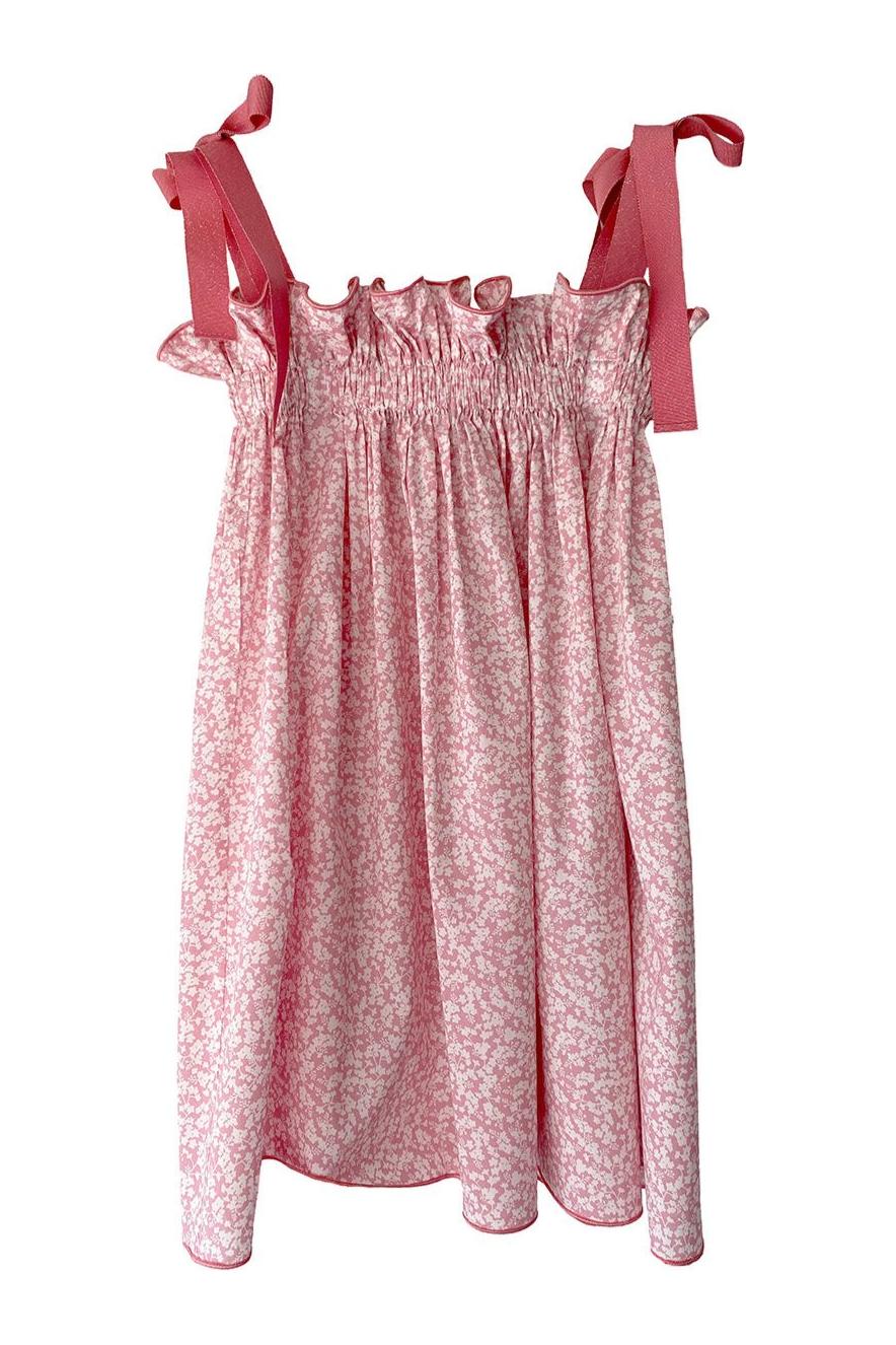 Girls' Pink & White Floral Jaime Dress