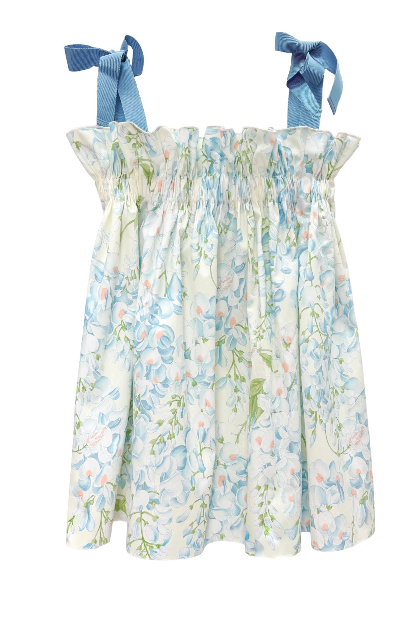 Girls' Blue Wisteria Print Jaime Dress