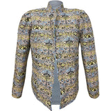 Magic Jacket in Ombre Floral Jacquard & Blue Twill - Casey Marks
