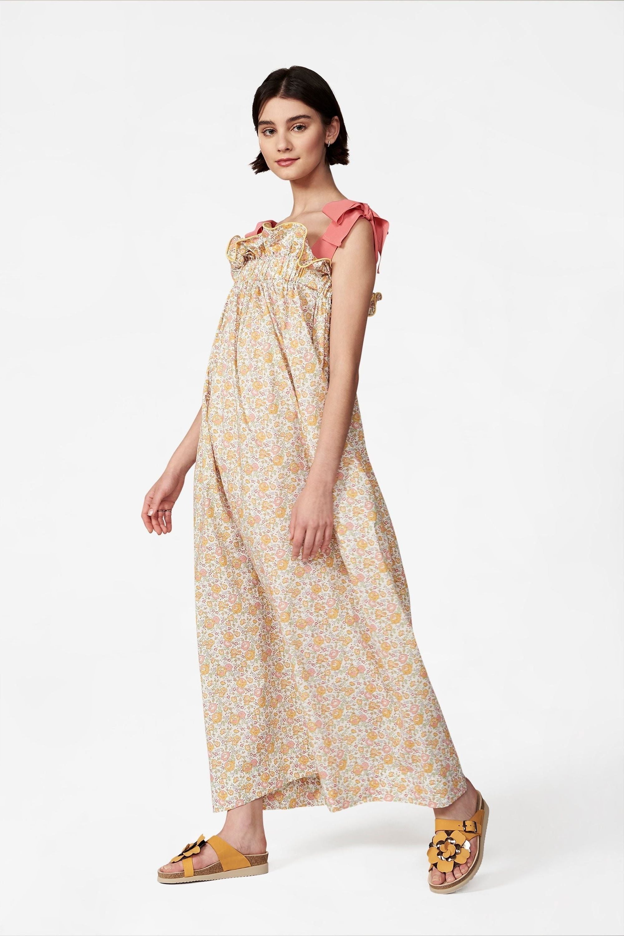 Women's Jaime Dress in Melon Blossom Floral - Casey Marks