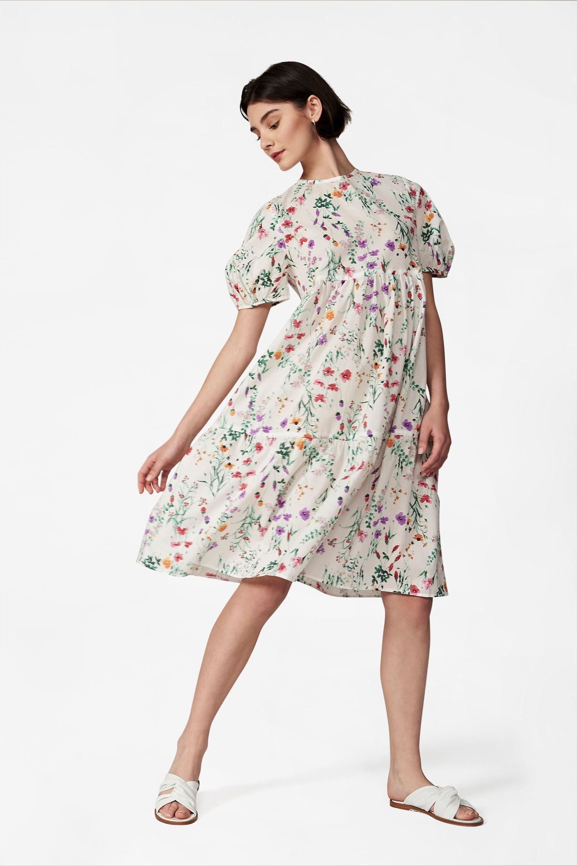 Women's Madeline Dress in Colorful Spring Garden Floral - Casey Marks