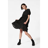 Women's Madeline Dress in Black Floral Jacquard - Casey Marks