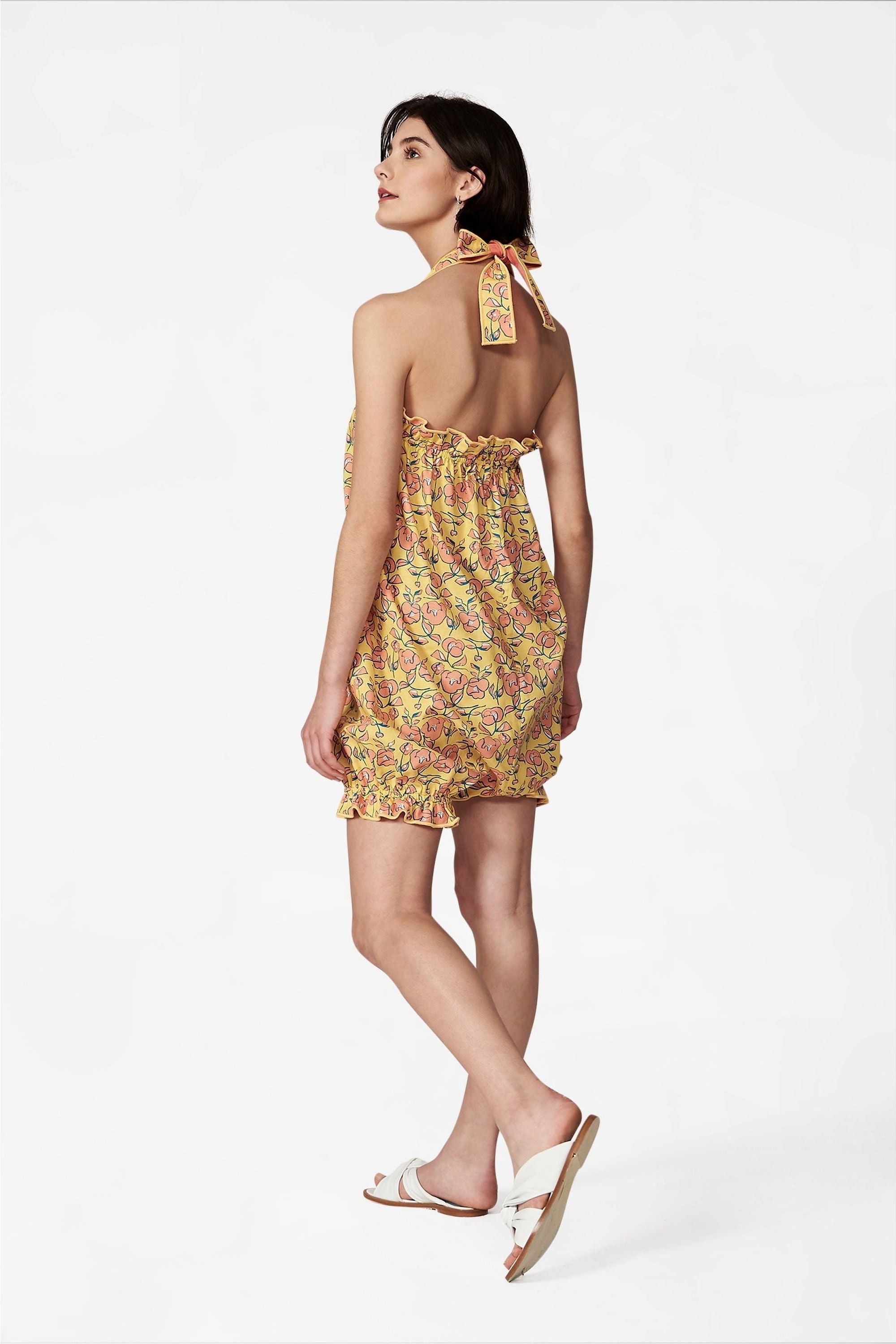 Women's Peter Playsuit in Yellow - Casey Marks