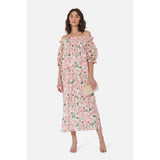 Women's Grace Dress in Pink Floral Cotton Voile - Casey Marks
