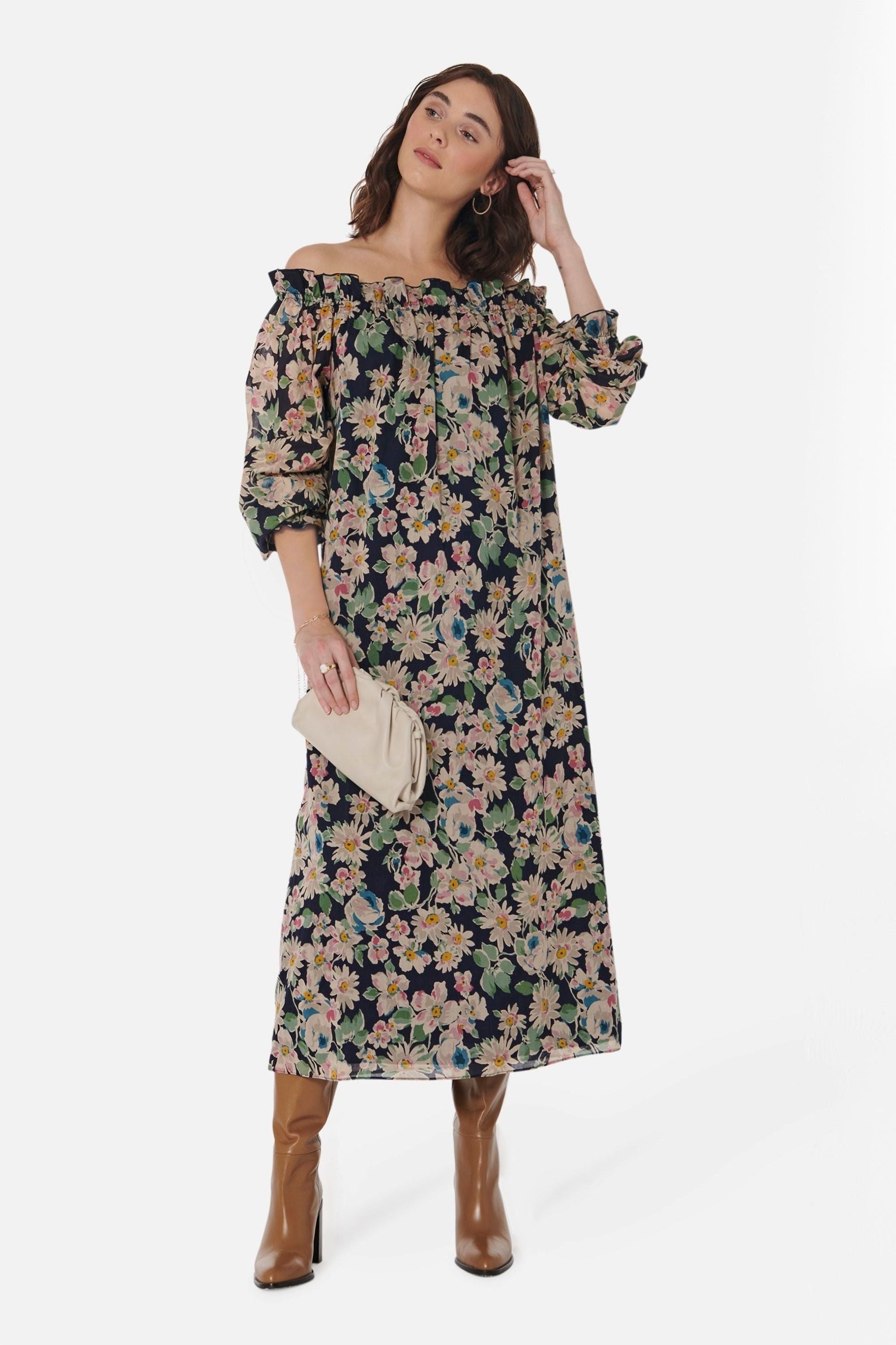 Women's Grace Dress in Navy Floral - Casey Marks