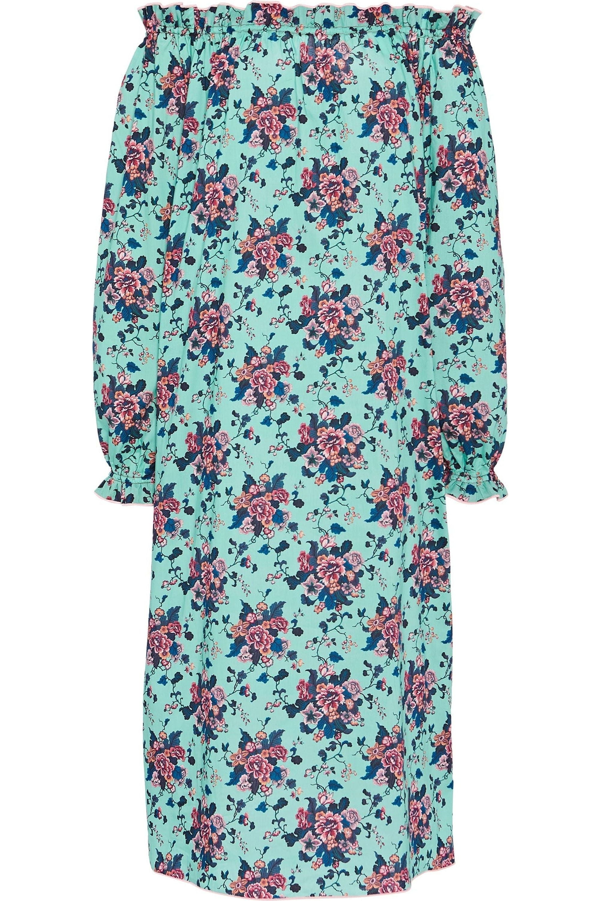 Women's Grace Dress in Turquoise Chinoiserie - Casey Marks