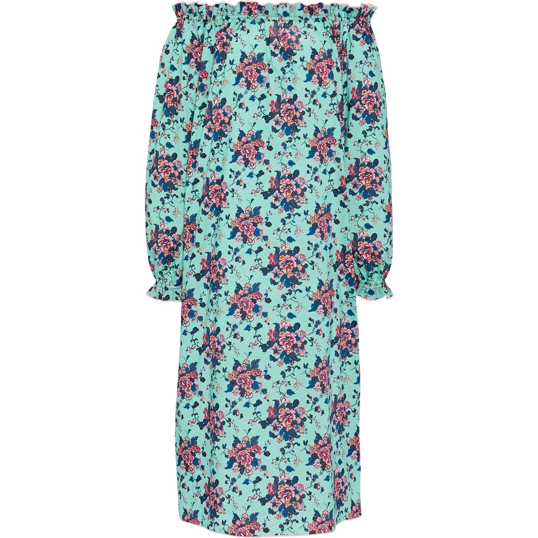 Women's Grace Dress in Turquoise Chinoiserie - Casey Marks