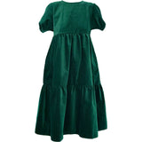 Madeline Dress in Emerald Velvet - Casey Marks