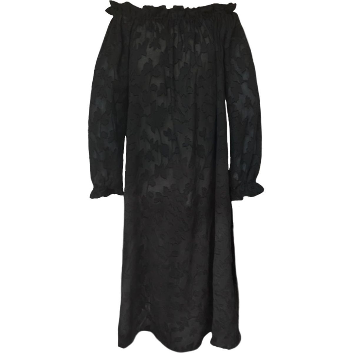 Women's Grace Dress in Black Floral Jacquard - Casey Marks