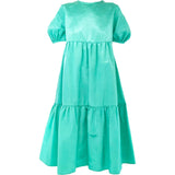 Madeline Dress in Green Moire - Casey Marks